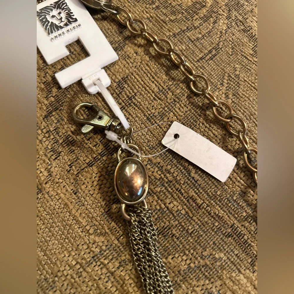 NWT Anne Klein Mixed Metal Chain Belt with medallion accents S/M